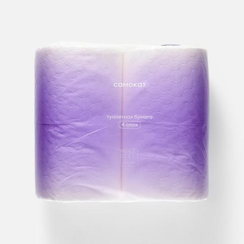 Изображение товара Туалетная бумага Самокат 4 слоя, 4 рулона из 100% целлюлозы