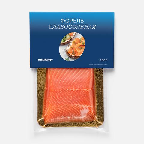Изображение товара Форель Самокат слабосолёная филе-кусок 200 г вакуум Россия