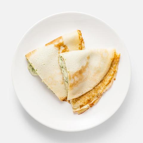 Изображение товара Блины Шоколадница, с зеленью и сыром сулугуни, 190 г