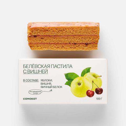 Изображение товара Пастила Самокат Белёвская без сахара с вишней 100 г