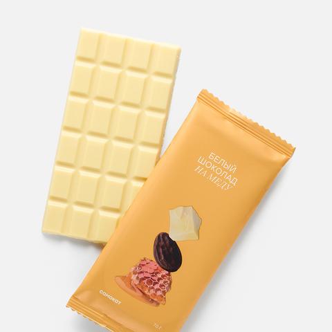 Изображение товара Белый шоколад Самокат на меду 70 г без соевых добавок