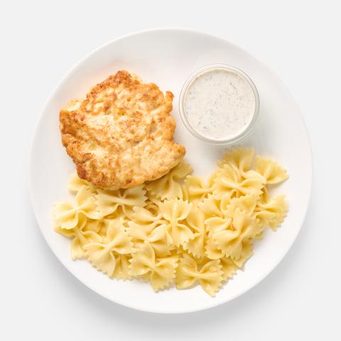 Изображение товара Фарфалле Самокат с куриной котлетой и грибным соусом 240г