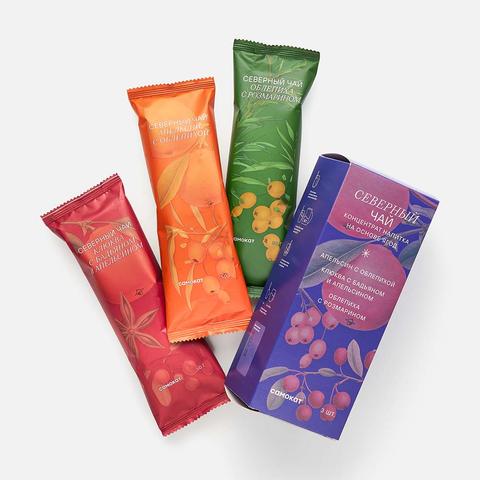 Изображение товара Северный чай Самокат ассорти замороженный с облепихой и клюквой 150 г