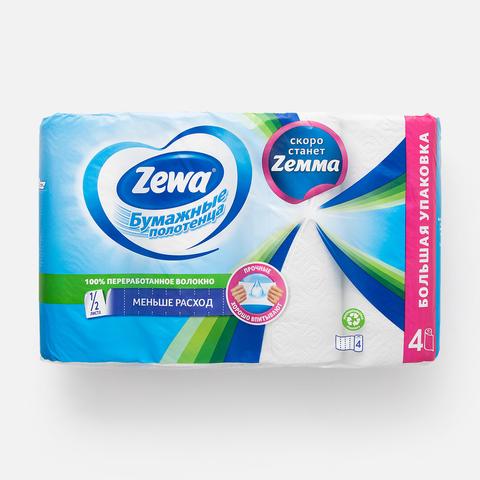 Изображение товара Бумажные полотенца Zewa, 1/2 листа, 4 рулона