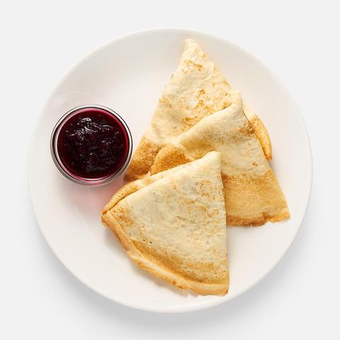 Изображение товара Блины Qummy с соусом из чёрной смородины 170 г Российский продукт