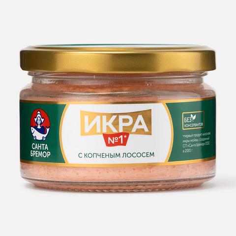 Изображение товара Икра мойвы Санта Бремор с копчёным лососем 180 г