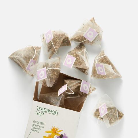 Изображение товара Травяной чай Самокат, зверобой, чабрец и душица, в пирамидках, 15 шт.