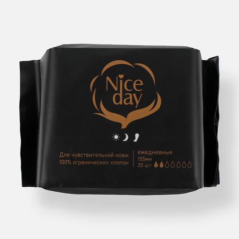 Изображение товара Ежедневные прокладки Niceday Organic Cotton, 2 капли, 20 шт.