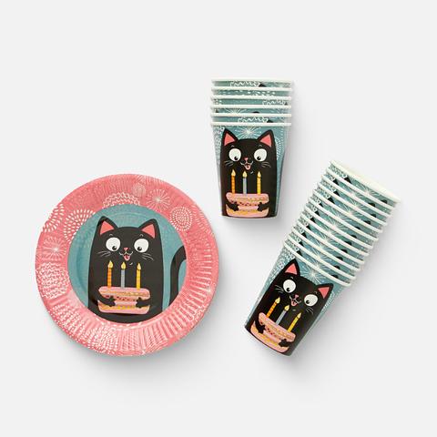 Изображение товара Набор одноразовой посуды Nd Play Кошки, 36 предметов