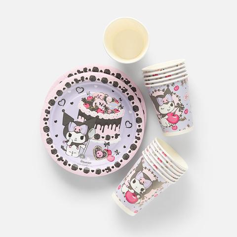 Изображение товара Набор одноразовой посуды ND Play Вишенка 24 предмета тарелки и стаканы