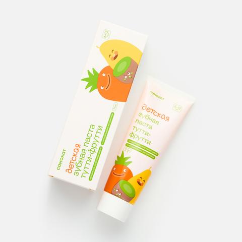 Изображение товара Зубная паста Самокат, детская, со вкусом тутти-фрутти, 6-12 лет, 75 мл