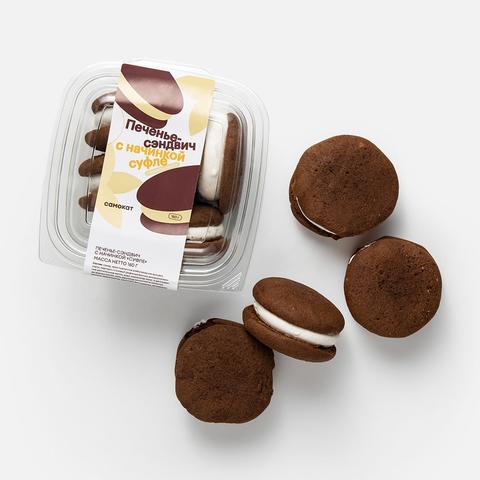 Изображение товара Печенье-сэндвич Самокат с начинкой суфле 160 г