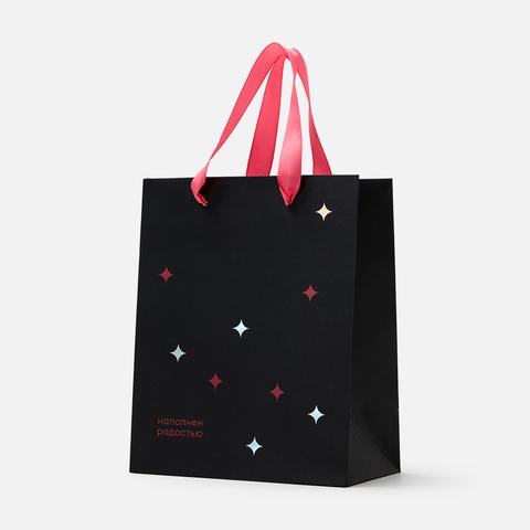 Изображение товара Подарочный пакет Самокат с голографическим рисунком 18x22 см