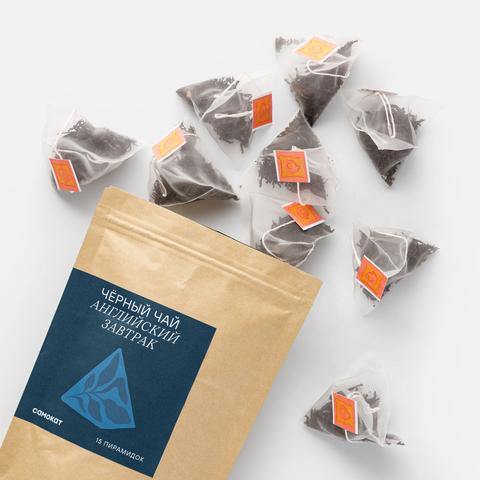 Изображение товара Чёрный чай Самокат Английский завтрак в пирамидках, 15 шт