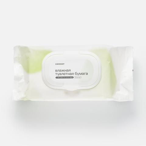 Изображение товара Влажная туалетная бумага Самокат с алоэ вера 70 шт. мягкое очищение и увлажнение