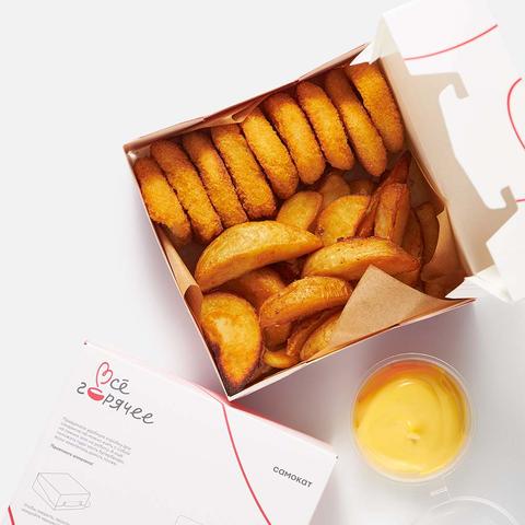 Изображение товара Наггетсы, с картофелем по-деревенски и сырным соусом, 435 г