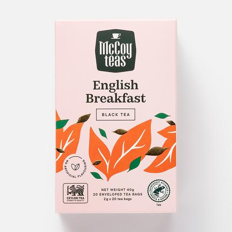 Изображение товара Из Шри-Ланки: Чёрный чай McCoy Teas, English Breakfast, в пакетиках, 20 шт.