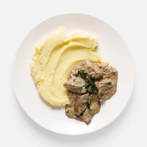 Изображение товара Жареная печень индейки Creative Kitchen в сметанном соусе и картофельным пюре 200 г