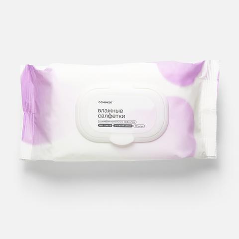 Изображение товара Влажные салфетки Самокат с антибактериальным эффектом 70 шт для всей семьи