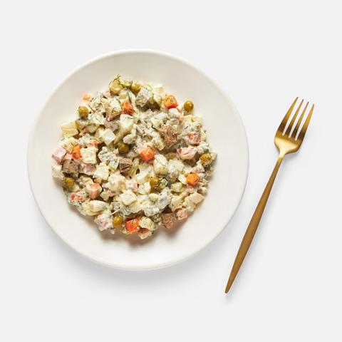 Изображение товара Оливье Самокат х Шеф Емельяненко, с говядиной и сервелатом, 250 г