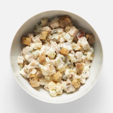 Изображение товара Салат с ветчиной и жареными шампиньонами Самокат, 180 г