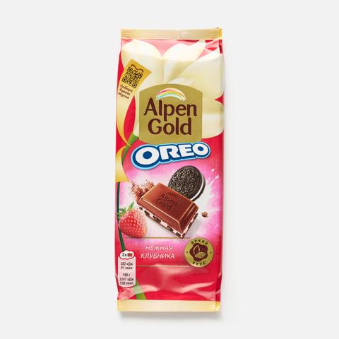 Изображение товара Молочный шоколад Alpen Gold Oreo, клубника-печенье, 85 г