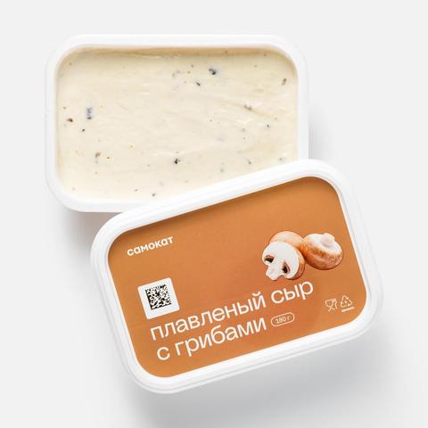 Изображение товара Плавленый сыр Самокат с грибами 180 г мягкий сливочный вкус