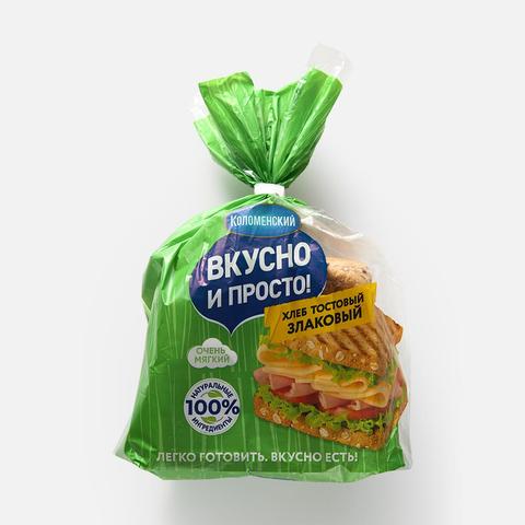 Изображение товара Злаковый хлеб Вкусно и просто Тостовый нарезка 250 г натуральный пшеничный и ржанный хлеб с семенам